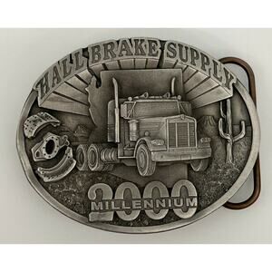 Vintage 2000 Hall Brake Supply Millennium Limited Edition Pewter Belt Buckle